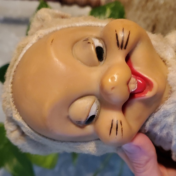 RARE VINTAGE rubber face stuffed cat - Picture 3 of 16